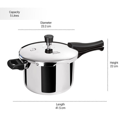 Triply Stainless Steel Pressure Cooker Outer Lid (Milton Procook)