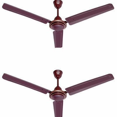Candes Magic 48 inch /1200 MM High Speed Anti Dust Ceiling Fan, 405 RPM with 2 Years Warranty (Brown, Pack of 2)