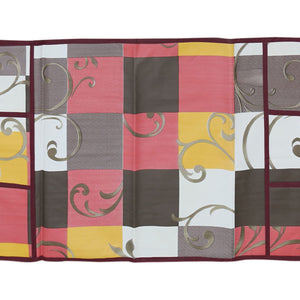 Kuber Industries Multicheck Printed PVC Fridge Top Cover with 6 Utility Side Pockets (Multicolor)