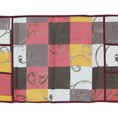 Kuber Industries Multicheck Printed PVC Fridge Top Cover with 6 Utility Side Pockets (Multicolor)