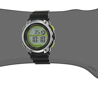 SF Grey & Green Dial Plastic Strap