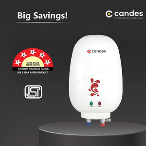Candes Geyser 1 Litre | 2 Years Warranty | Water Heater For Home, Water Heater, Instant Geyser, Instant Water Heater, Water Geyser, Heater For Water Heating, Electric Geyser, 3000 W - Insta (Ivory)