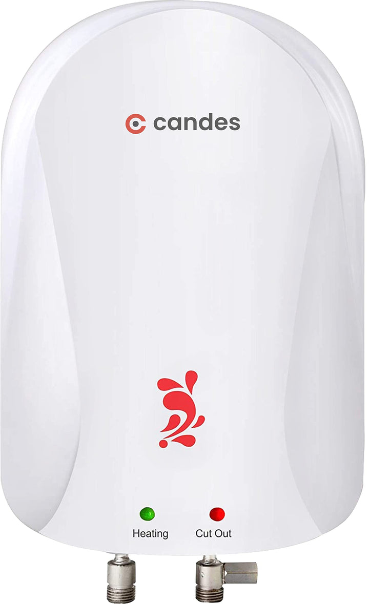 Candes Geyser 3 Litre | 2 Years Warranty | Water Heater For Home, Water Heater, Instant Geyser, Instant Water Heater, Water Geyser, Heater For Water Heating, Electric Geyser, ‎3000 W - Fiesta (White)