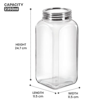 Square Jar With SS 304 Lid (Treo by Milton)