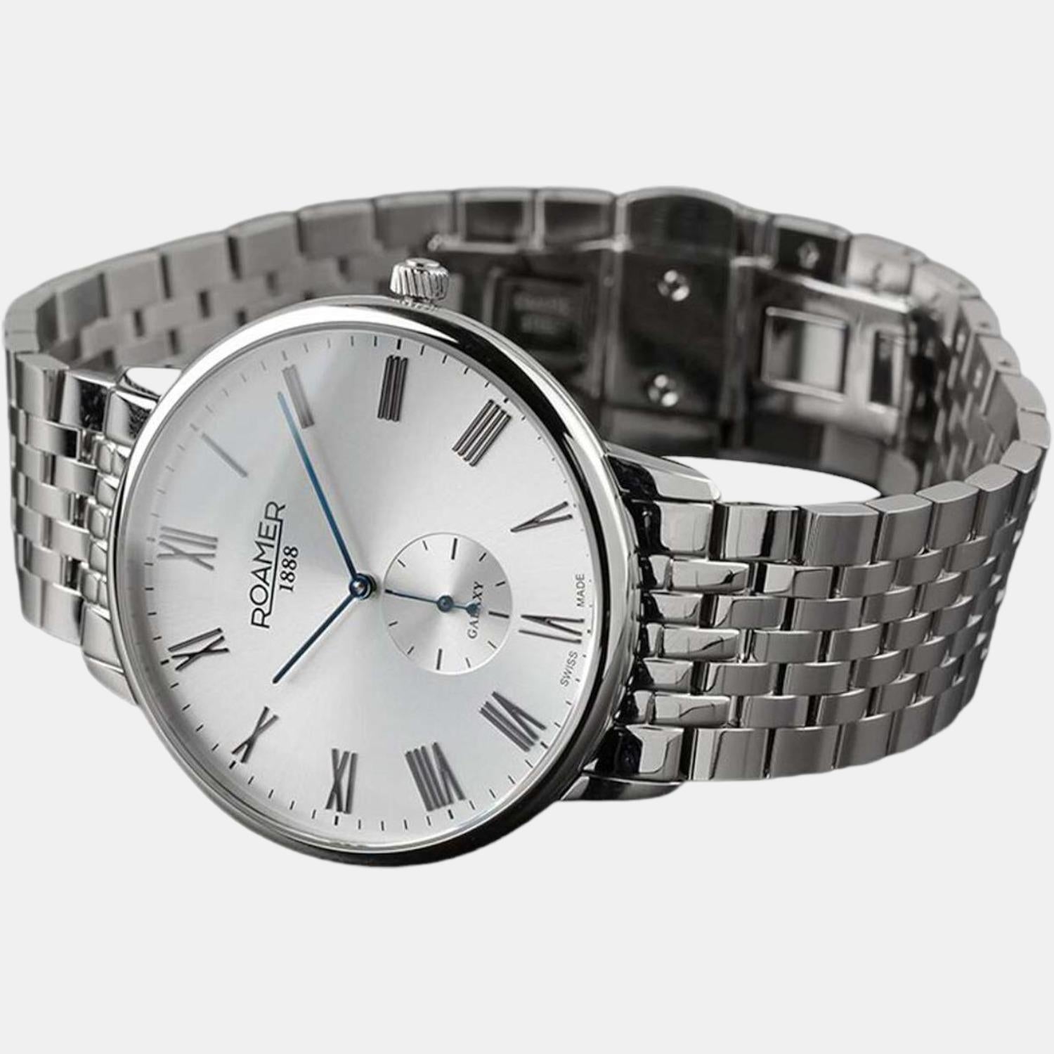 Galaxy Gents Men Quartz Silver Dial Analog Stainless Steel Watch 620710 41 15 50
