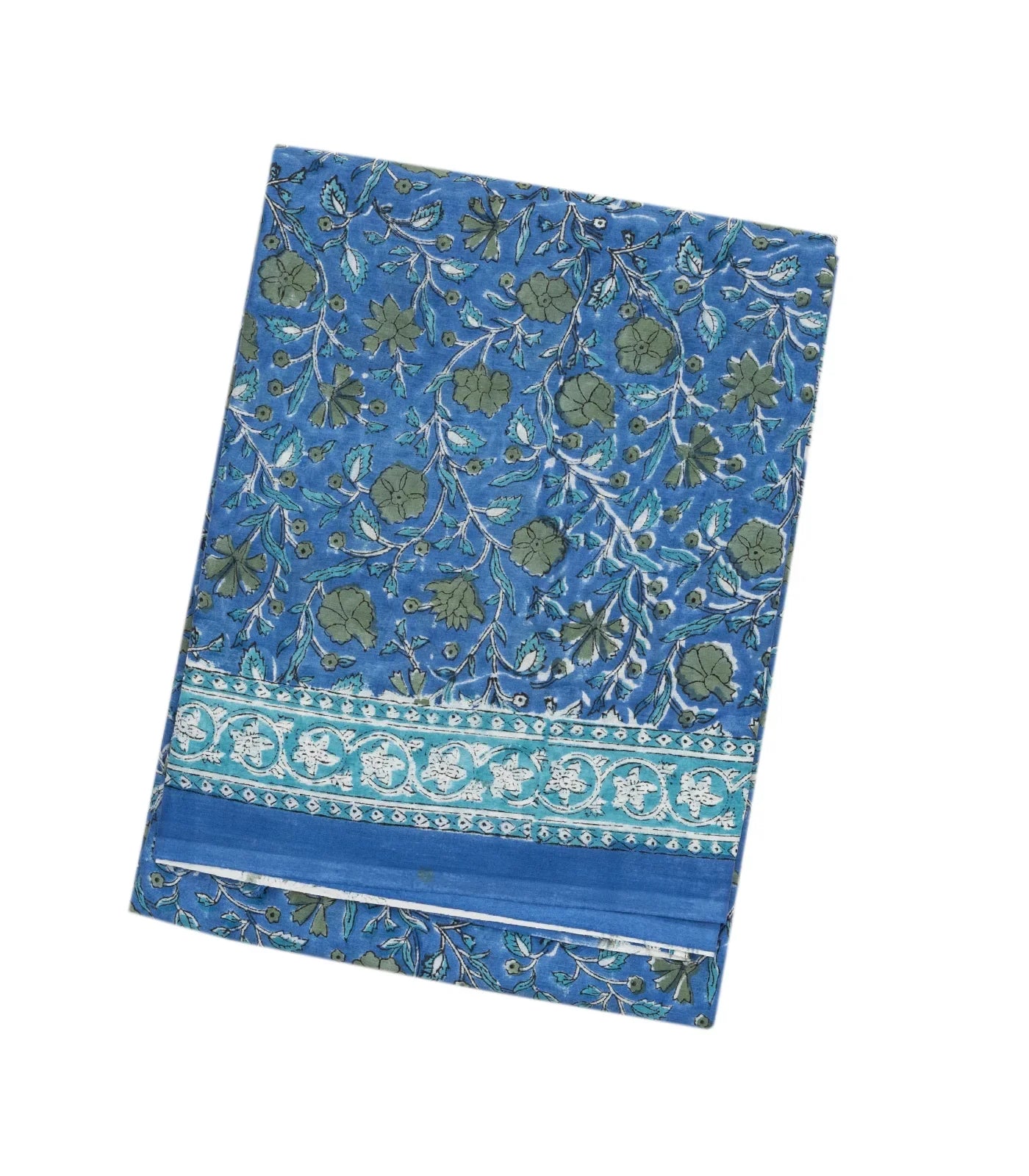 Lavender Woven Jaipur Cotton Saree With Printed Floral Motifs