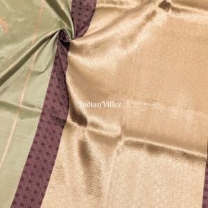 Pista Green Pure Banarasi Katan Silk Saree