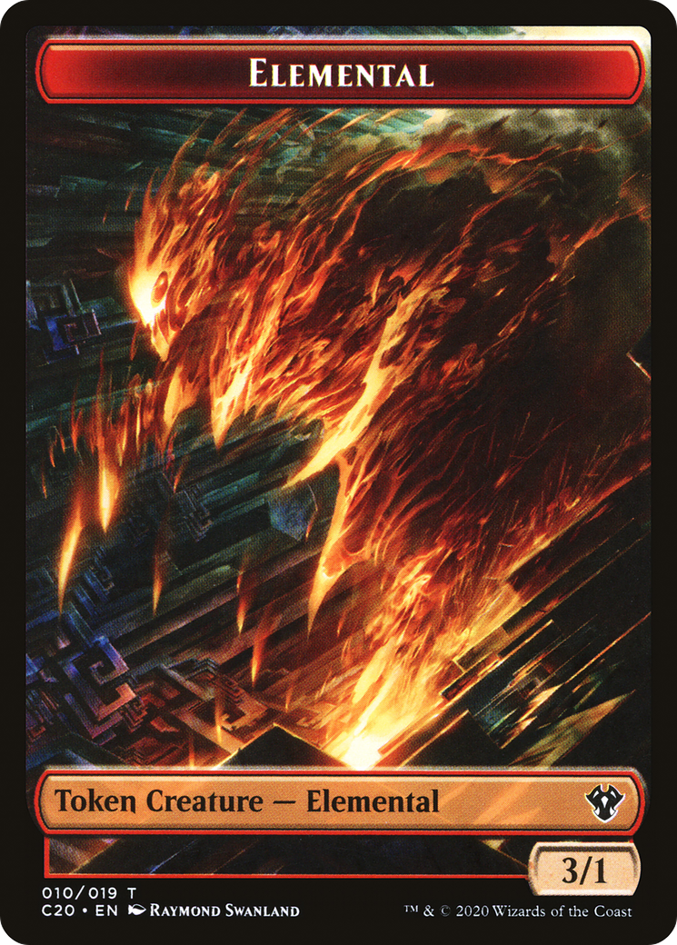 Angel Token (01) // Elemental Token (10) [C20/C20 Set Symbol] [Commander 2020 Tokens] [Non-Foil]