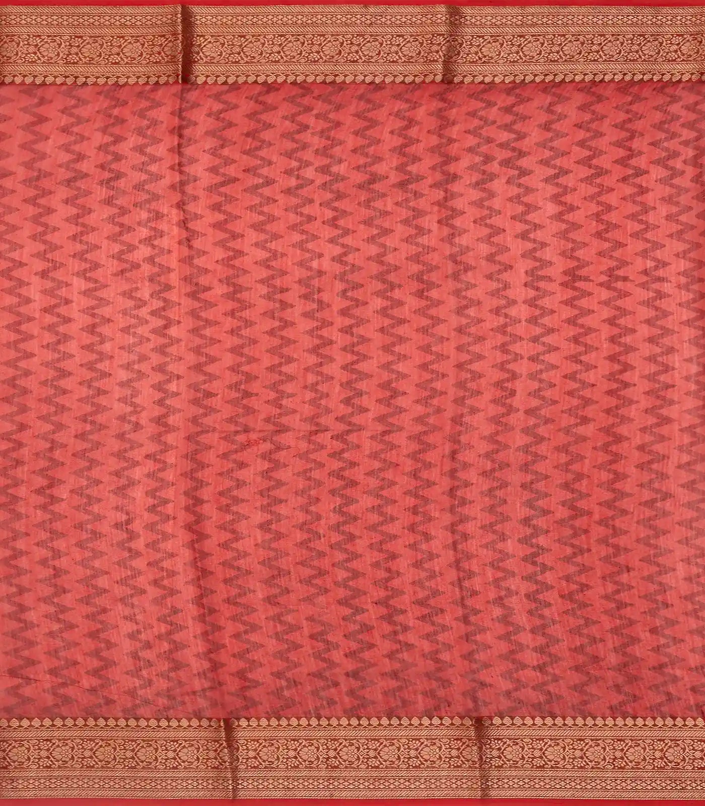 Black Woven Chanderi Cotton Saree With Red Border