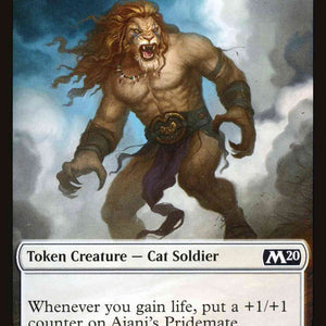 Ajani's Pridemate Token (01) // Spirit Token (1341) [TM20-1] [M20/SLD Set Symbol] [The List] [Non-Foil]