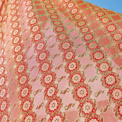 Multicolour Handloom Kanchipuram Meenakari Kamalam Lino Silk Saree-Multi colour