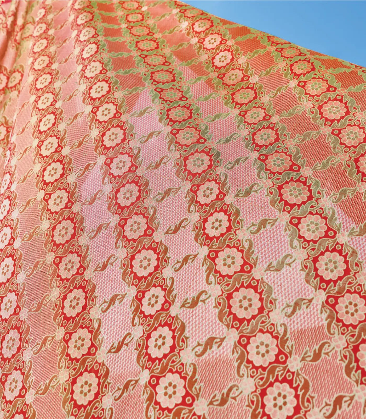 Multicolour Handloom Kanchipuram Meenakari Kamalam Lino Silk Saree-Multi colour