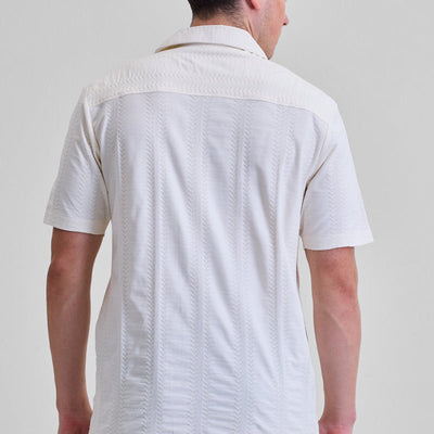 White Cuban Box Fit Shirt