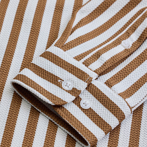 Brown Stripes Slim Fit Shirt