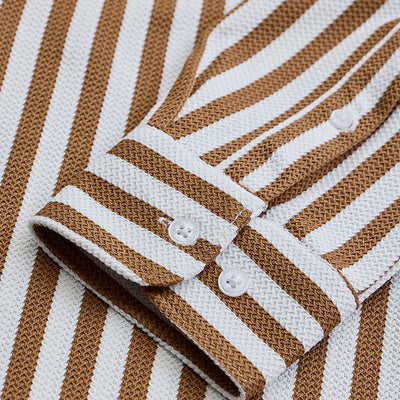 Brown Stripes Slim Fit Shirt