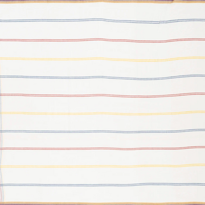 White Handloom Bhujodi Cotton Saree With Checks