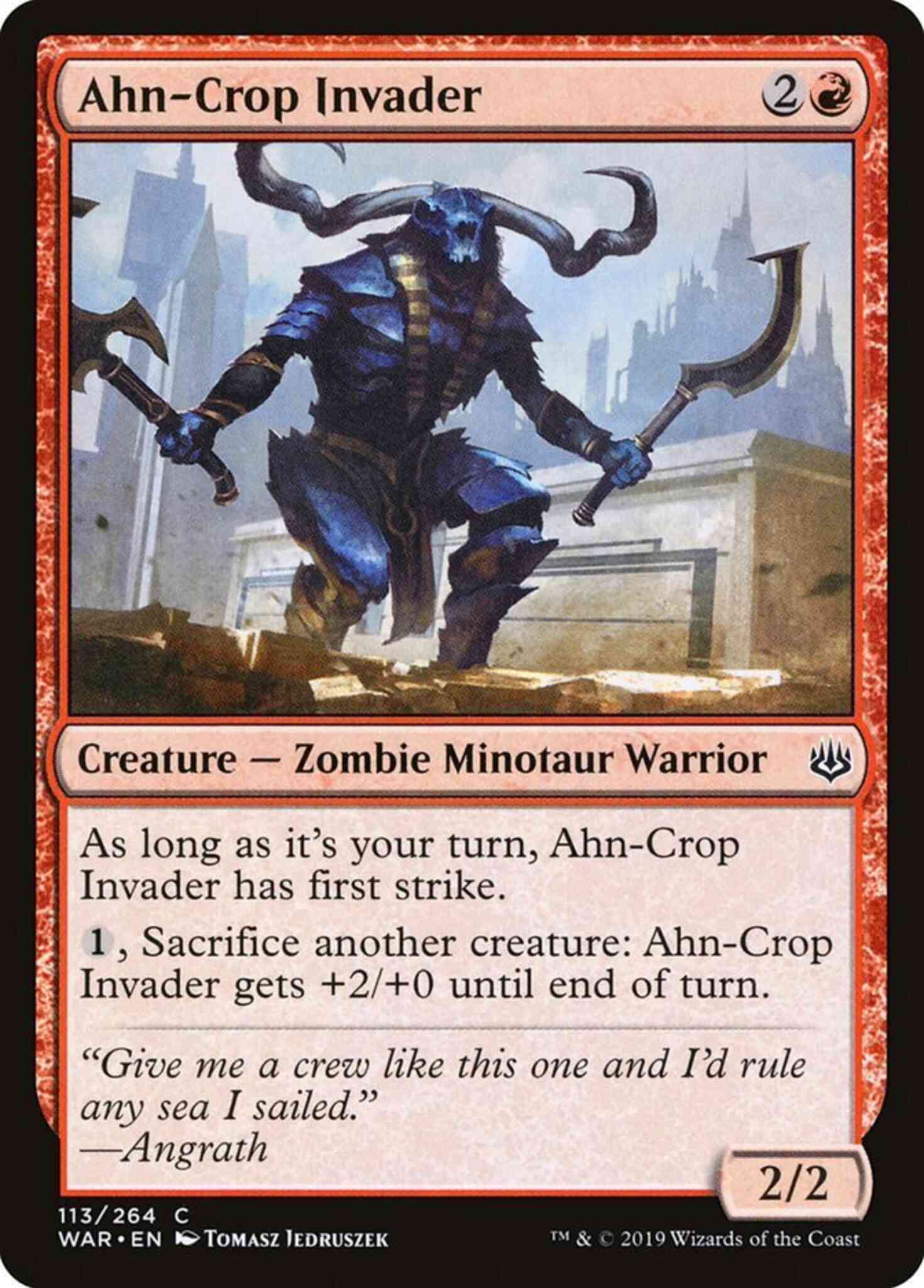 Ahn-Crop Invader [113] [War of the Spark] [Non-Foil]