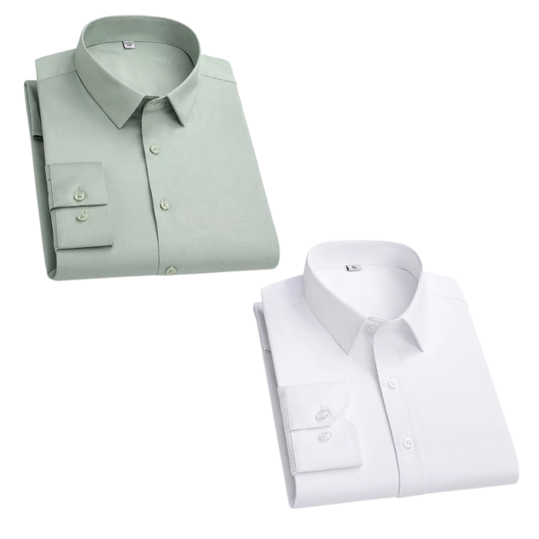 Combo of 2 Cotton Shirt for Man ( Pista and White )