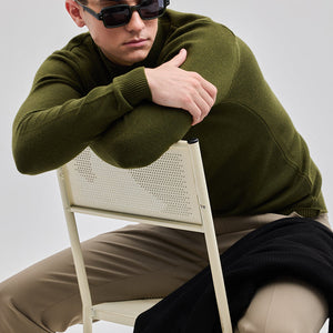 Olive Knitted Sweatshirt