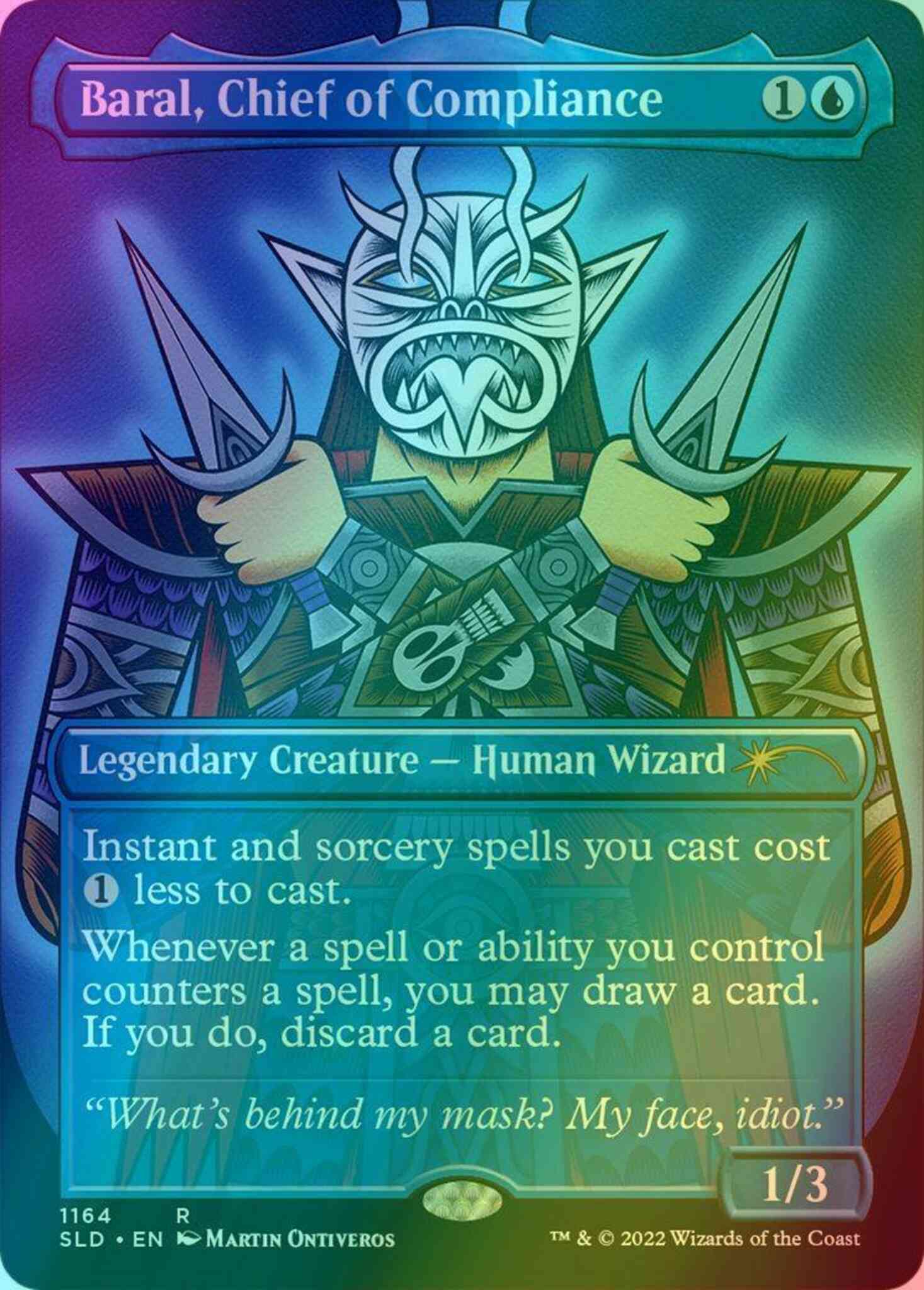 Baral, Chief of Compliance [1164] [Borderless] [Wizards of the Street] [Secret Lair Drop] [Foil]