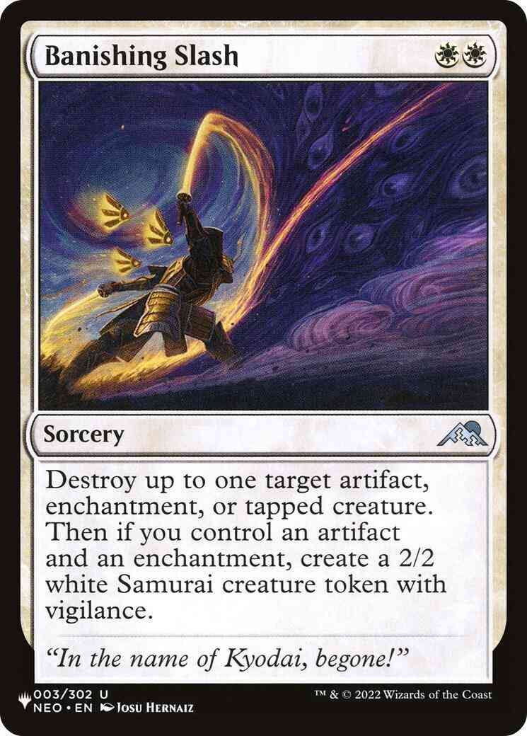 Banishing Slash [NEO-3] [The List] [Non-Foil]