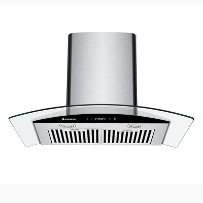 Napoli Curve Glass Chimney 60cm/1250m3/h