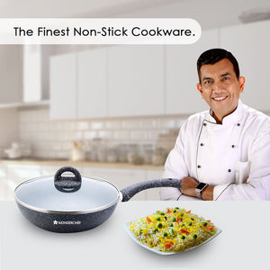 Wonderchef Renewed Granite 26cm Non-Stick Wok (without Lid) |