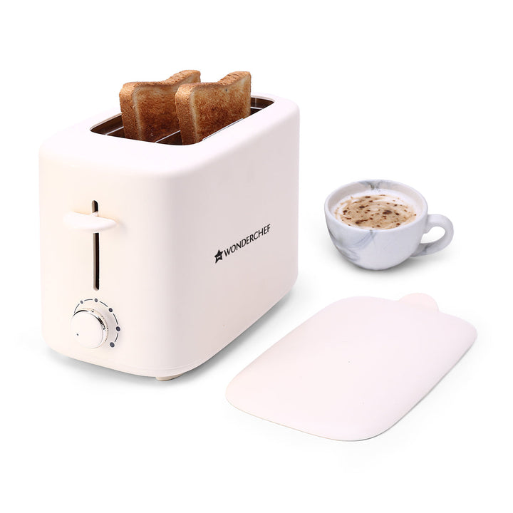 Bellagio 2-Slice Pop-up Toaster with Lid Cover | 800 Watt | 2 Bread Slice | 6- Level by black tree