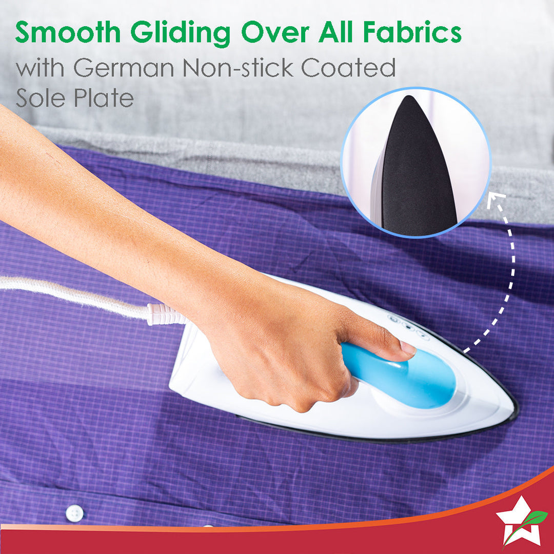 Swift Dry Iron | 1000W | Non-Stick Coated Sole Plate