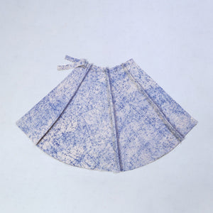 Blue - Hand Batik Print Cotton Wrap Around Skirt 34