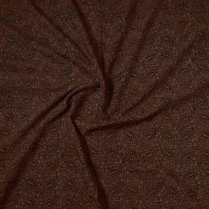 Brown - Bagh Block Printed Cotton Precut Fabric (0.9 Meter) 12