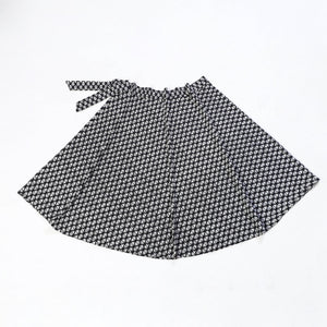 Black - Printed Cotton Jaipur Wrap Around Skirt 03