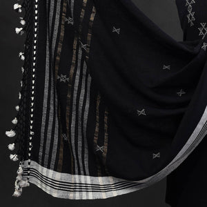 3pc Kutch Handloom Organic Kala Cotton Suit Material Set 07