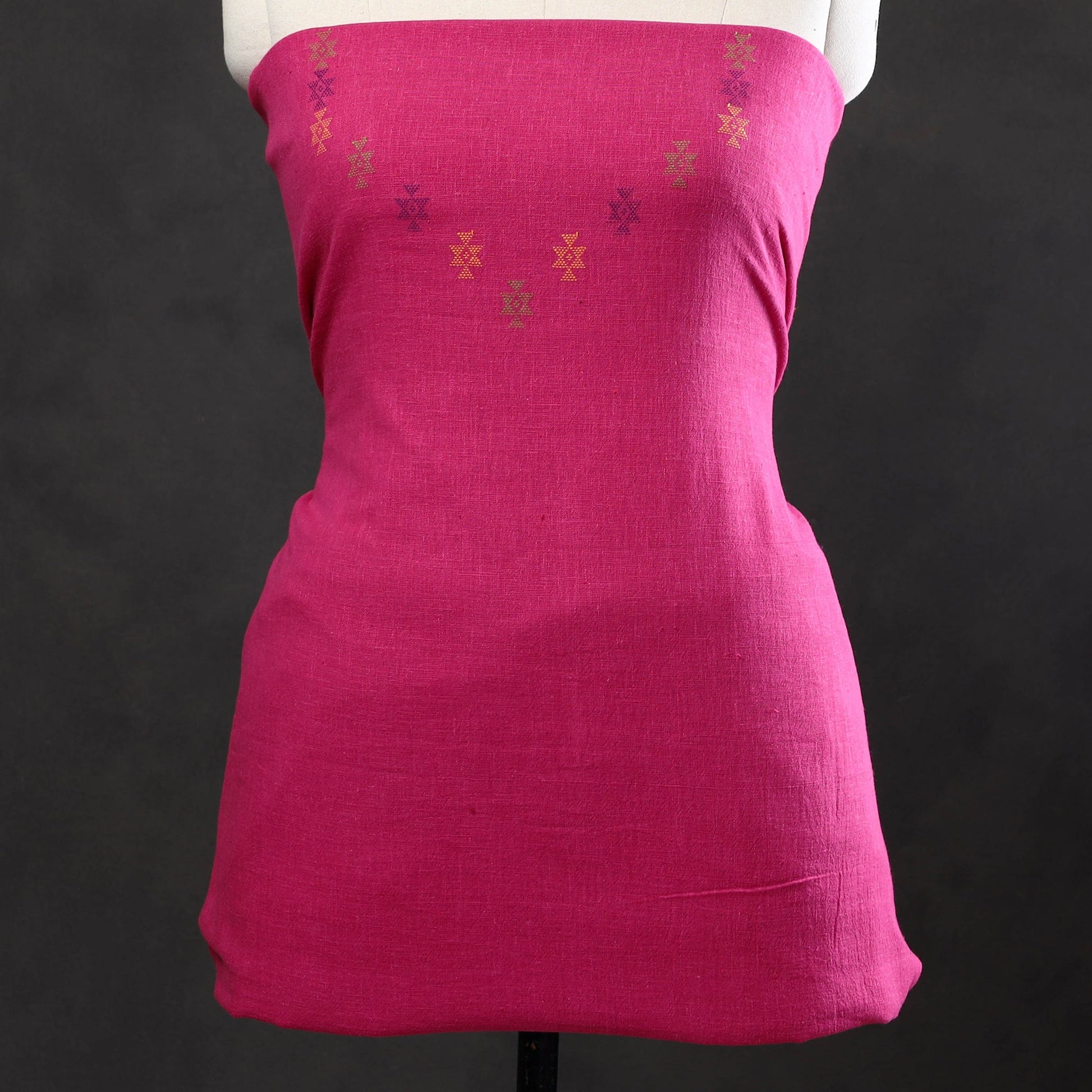3pc Kutch Handloom Organic Kala Cotton Suit Material Set 08