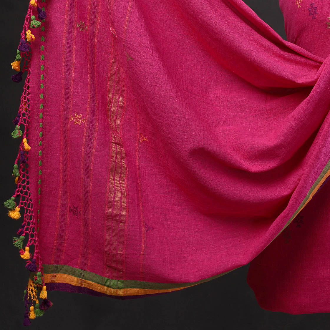 3pc Kutch Handloom Organic Kala Cotton Suit Material Set 12