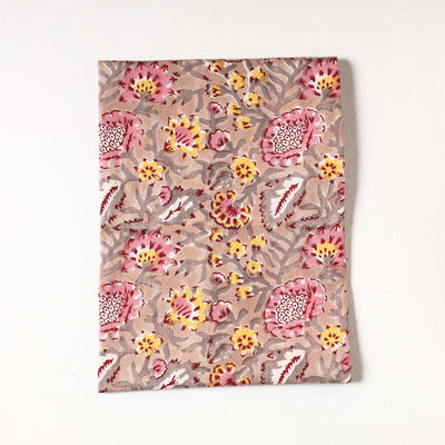 Brown - Sanganeri Block Printed Cotton Precut Fabric (1 Meter)
