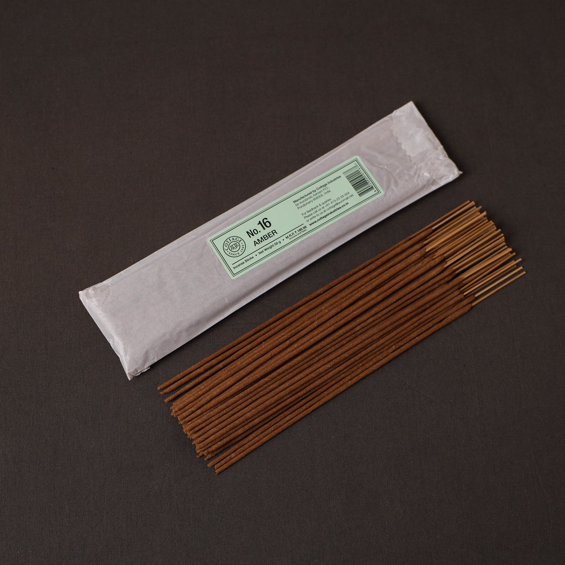 Amber - Sri Aurobindo Ashram Natural Incense Sticks