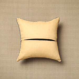 Beige - Cotton Printed Kalamkari Cushion Cover (16 x 16 in) 13