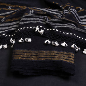 3pc Kutch Handloom Organic Kala Cotton Suit Material Set 07