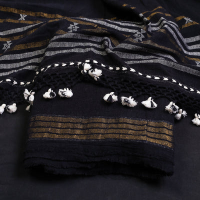 3pc Kutch Handloom Organic Kala Cotton Suit Material Set 07