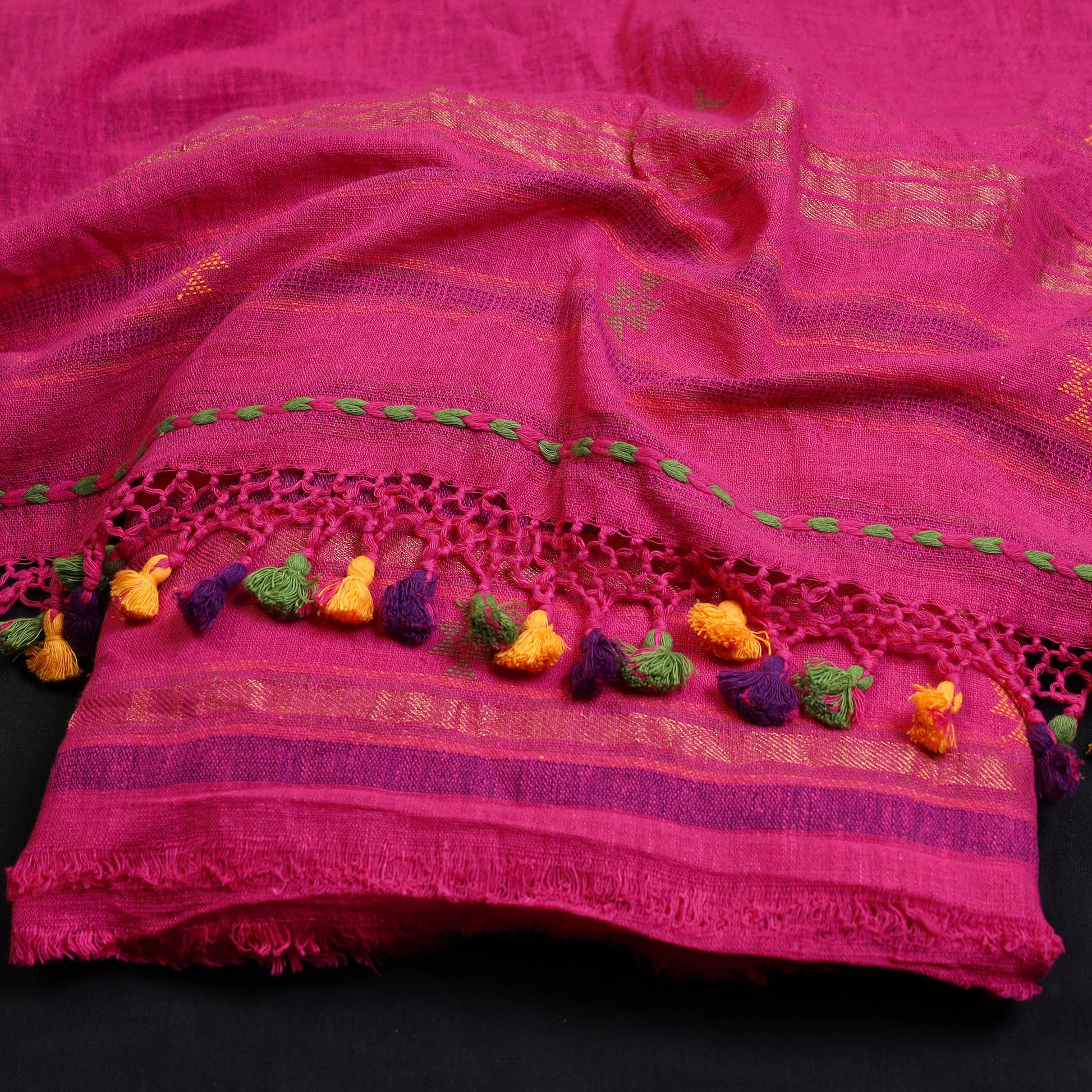 3pc Kutch Handloom Organic Kala Cotton Suit Material Set 12