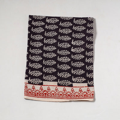 Black - Bagh Block Printed Cotton Precut Fabric (0.7 Meter) 47