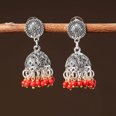 Aadhya Handcrafted GS Beaded Jhumki Earrings