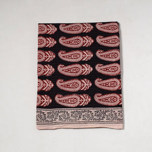 Black - Bagh Block Printed Cotton Precut Fabric (0.7 Meter) 56