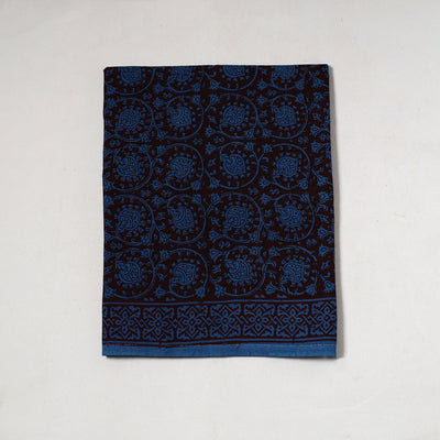 Black - Bagh Block Printed Cotton Precut Fabric (0.9 Meter) 58