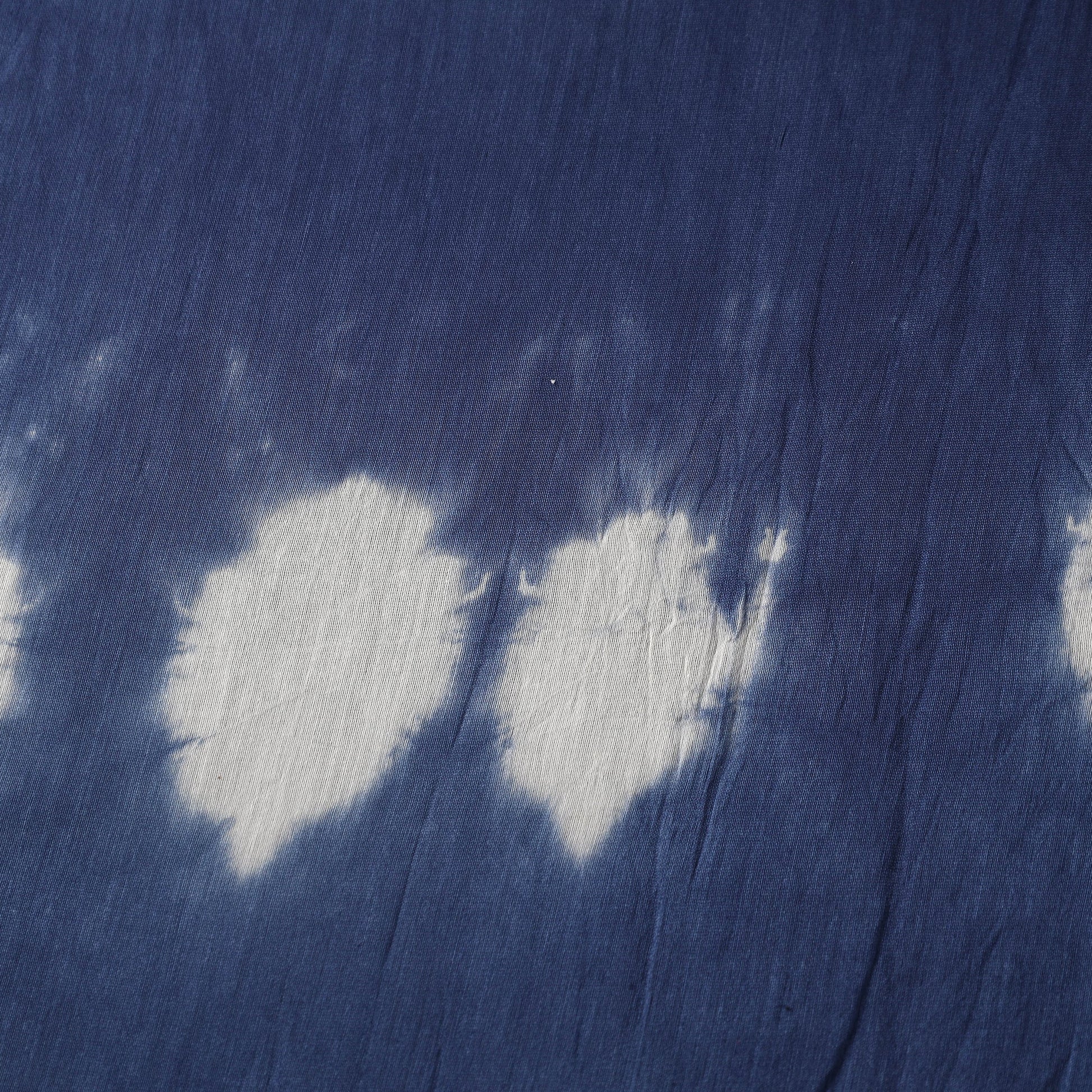 Blue - Chanderi Silk Shibori Tie-Dye Fabric 02