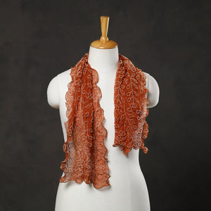 Brown - Kutch Tie & Dye Georgette Bandhani Stole 13