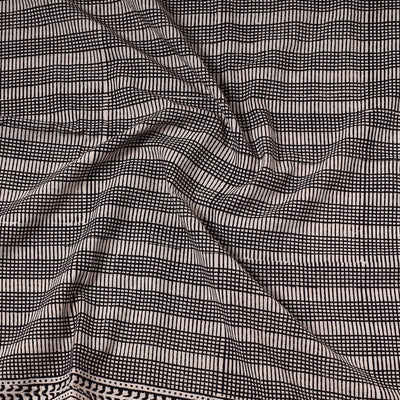 Black - Bagh Block Printed Cotton Precut Fabric (1 Meter) 64