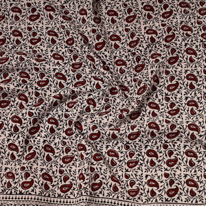 Beige - Bagh Block Printed Cotton Precut Fabric (1 Meter) 67