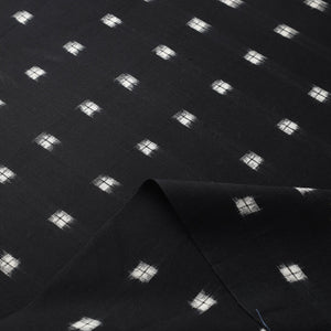 Black - Handloom Cotton Pochampally Double Ikat Fabric 03